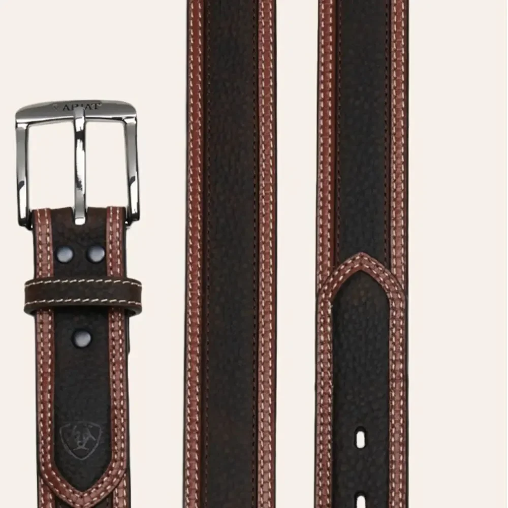 ARIAT MEN'S DIESEL BROWN CLASSIC LEATHER WESTERN BELT